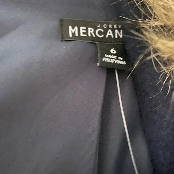 Navy blue hooded coat from J Crew - Picture 6 of 6